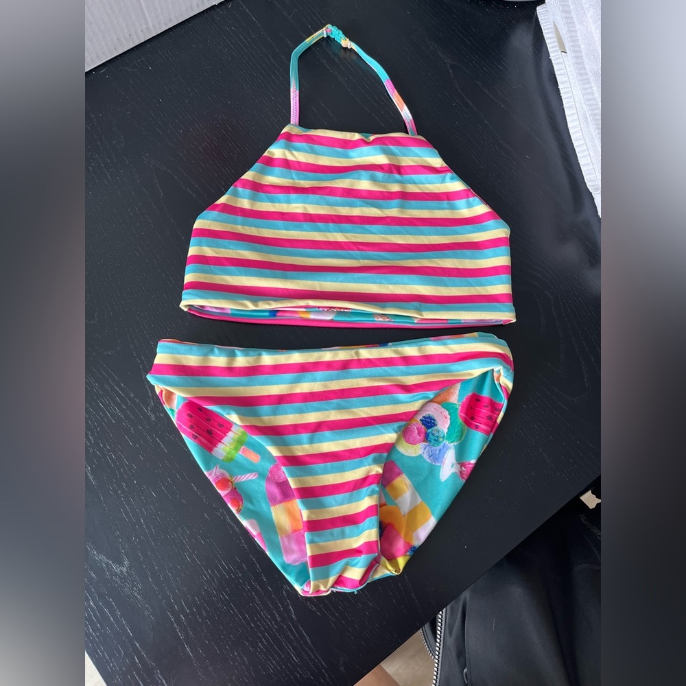 Monsoon Girls Reversible Bikini Size 12